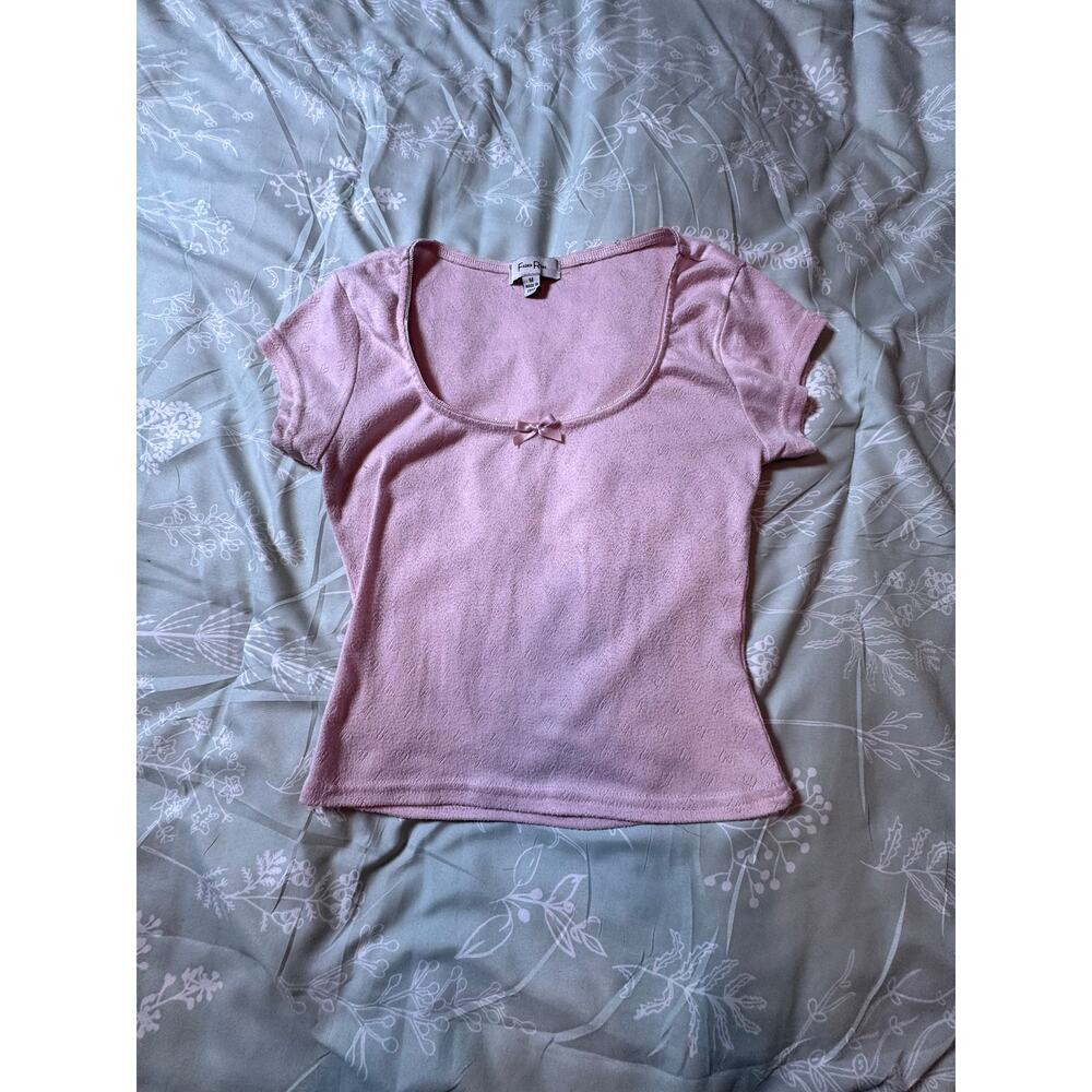 Faded Rose medium Y2K babydoll tee